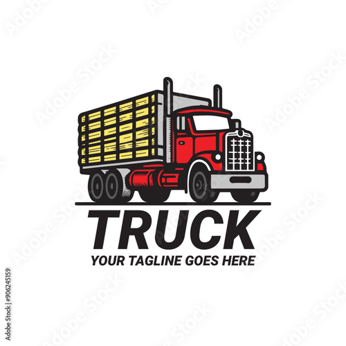 Minimalist Truck Logo for Transportation Business