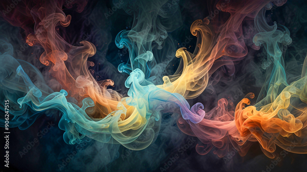 Ethereal Dance of Colored Smoke Ethereal Dance of Colored Smoke