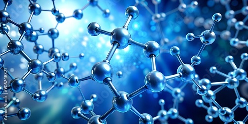 Molecular structure  Abstract background with molecules AI Generative