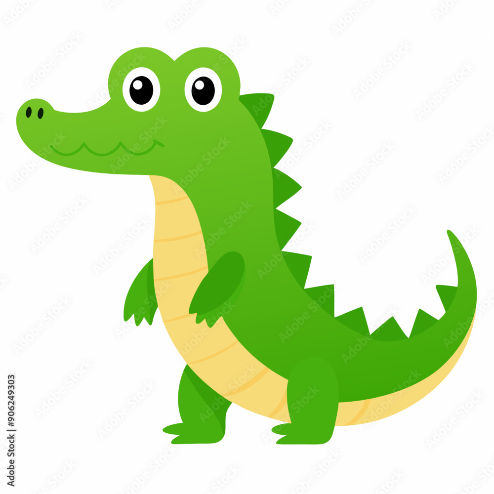 Naklejka premium Cute Crocodile Vector Illustration