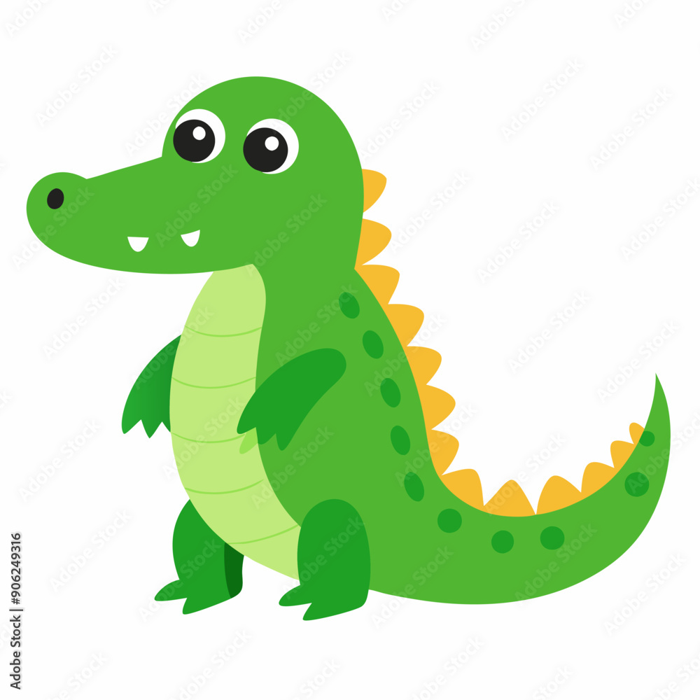 Obraz premium Cute Crocodile Vector Illustration