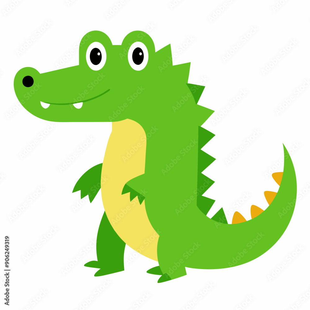 Fototapeta premium Cute Crocodile Vector Illustration