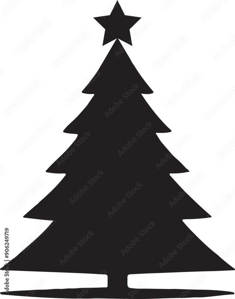 Christmas tree isolated silhouette with white background.eps Christmas tree isolated silhouette with white background.eps