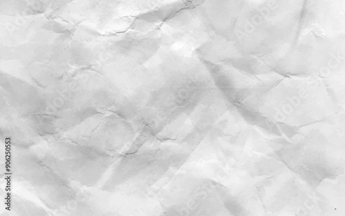  Crumpled white paper abstract shape background with space paper for text.