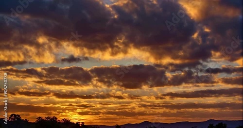 sunset over the mountains