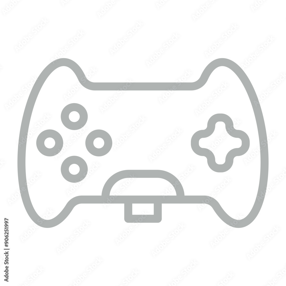 Controller Vector Line Grey Icon Design Controller Vector Line Grey Icon Design