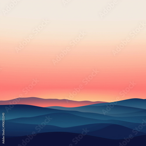 A natural landscape background with a smooth gradient mimicking a sunset over rolling hills