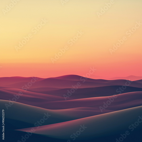 A natural landscape background with a smooth gradient mimicking a sunset over rolling hills