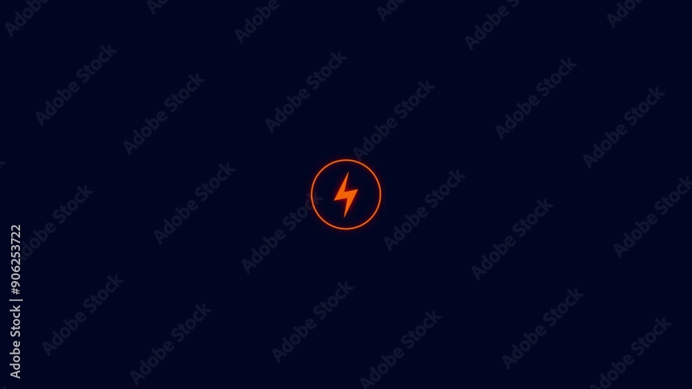 Energy Icon animation.neon electric Icon animation. Energy Icon animation.neon electric Icon animation.