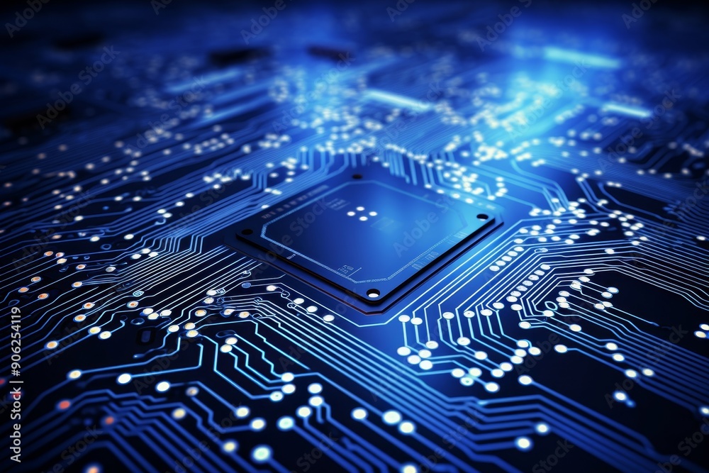 Artificial intelligence and microchip technology. Artificial intelligence and microchip technology.