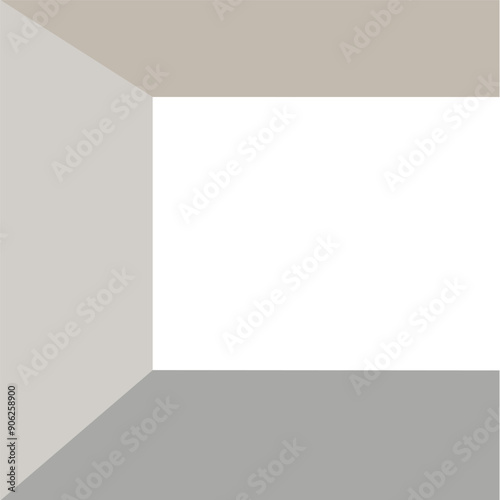 Gray tone premium vector image with square corners on white background.