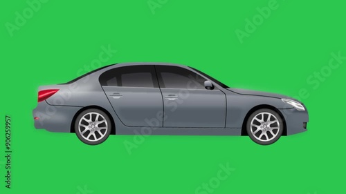Realistic Car Moving Looping Video 