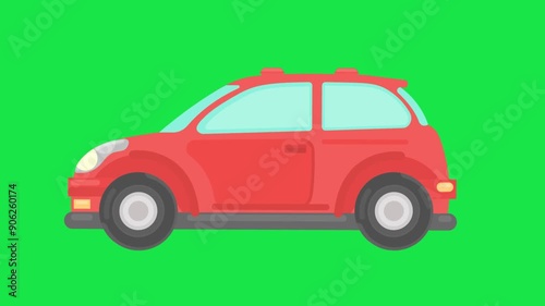 Realistic Car Moving Looping Video 