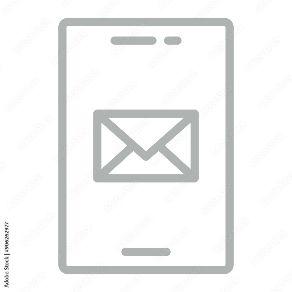 Smartphone Vector Line Grey Icon Design Smartphone Vector Line Grey Icon Design