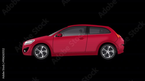 Realistic Car Moving Looping Video 