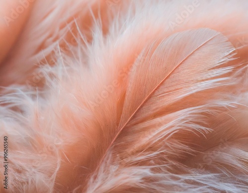 Soft gold Fuzz Feathers Texture Close-up. Close-up image of a featherand