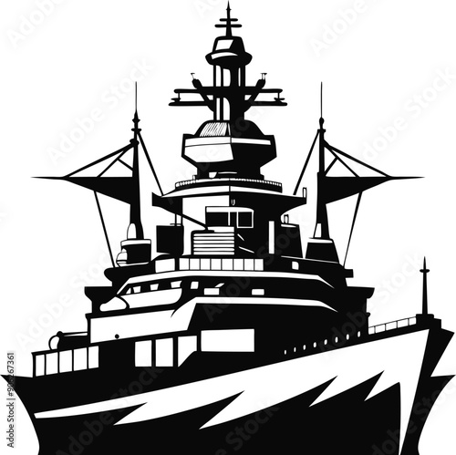 silhouette of a ship