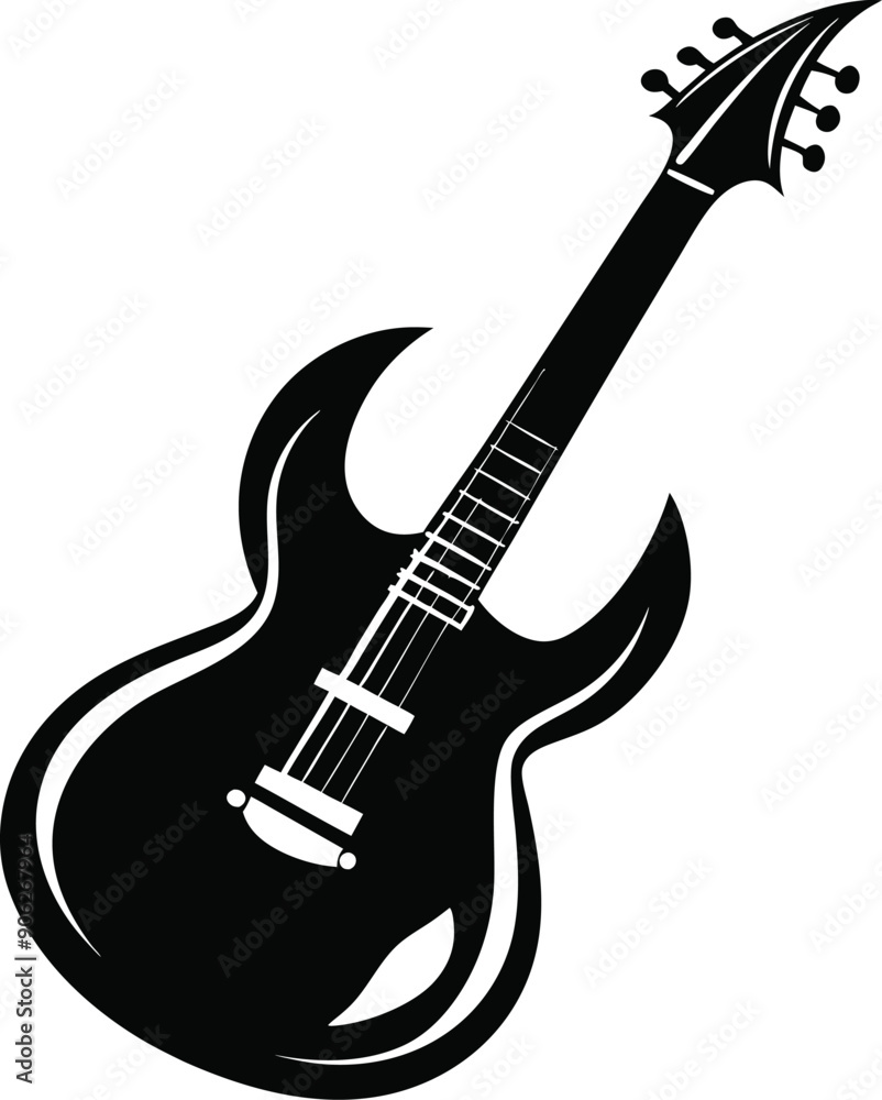 Fototapeta premium electric guitar vector illustration