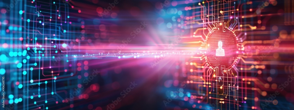 Proxy encryption, holographic AES keys, advanced cybersecurity, dark tech background Proxy encryption, holographic AES keys, advanced cybersecurity, dark tech background