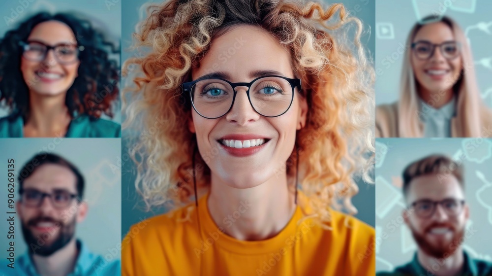 Remote meeting with diverse team on video call, virtual meetings, online collaboration
