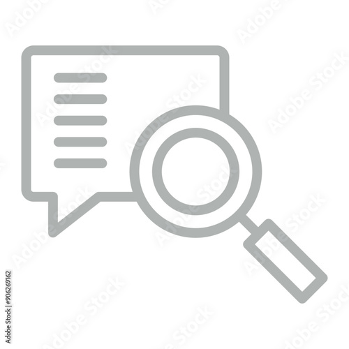 Search Vector Line Grey Icon Design