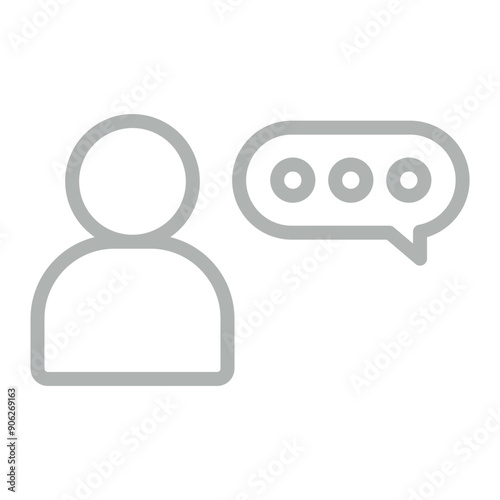 User Vector Line Grey Icon Design