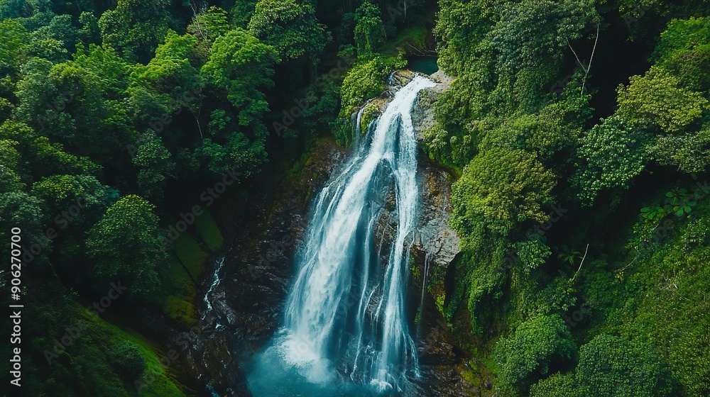 Mae Surin Waterfall in the rainforest of Thailand.