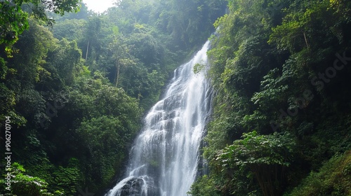 Mae Surin Waterfall in the rainforest of Thailand.