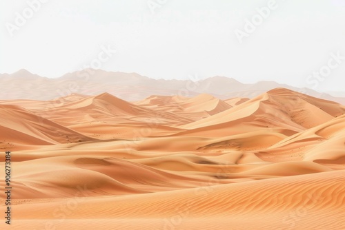 Panoramic shot of vast sand dunes in the desert captured in stunning photography