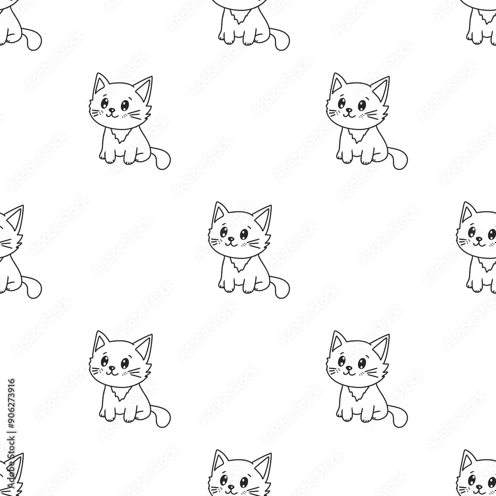 seamless pattern with cats seamless pattern with cats