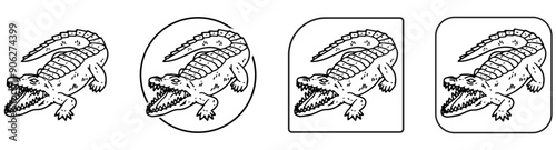 Crocodile icon set.eps