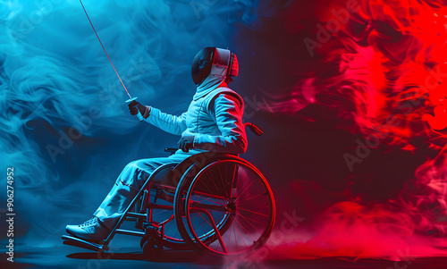 A Paralympic athlete competing at the Paris 2024 Paralympic Games