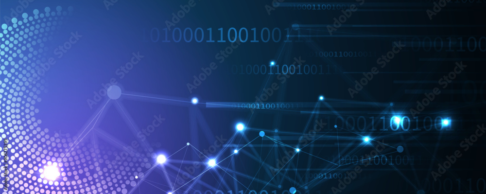 Fototapeta premium Technology innovation background, idea of global business solution