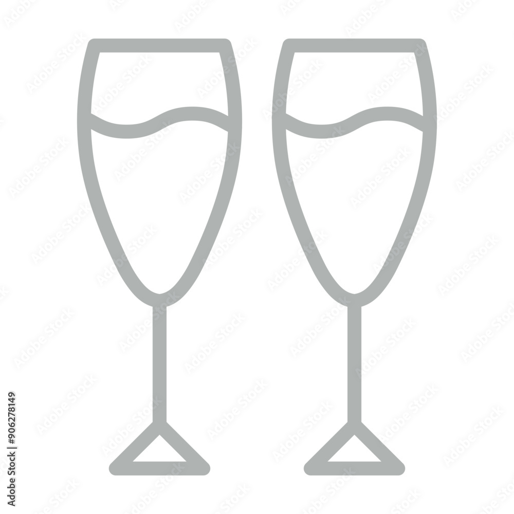 Wine Vector Line Grey Icon Design Wine Vector Line Grey Icon Design