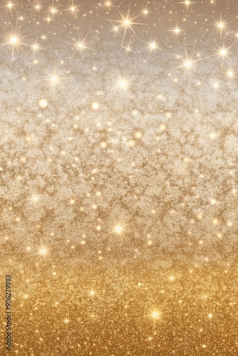 Glittering gold background with sparkling stars.
