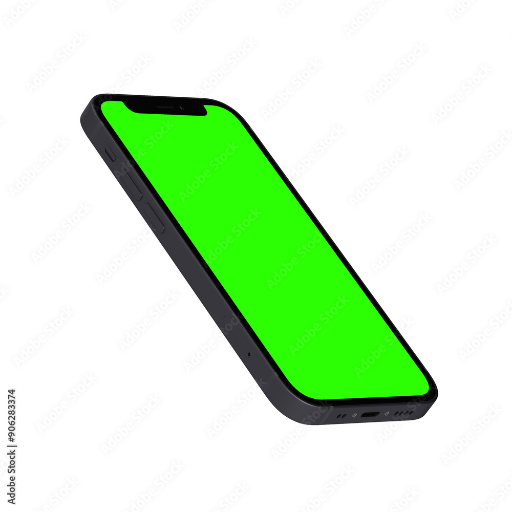 Greenscreen display leaned right phone Greenscreen display leaned right phone