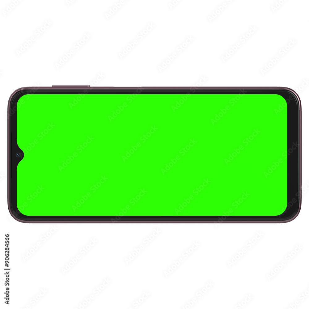 Greenscreen front phone screen landscape Greenscreen front phone screen landscape