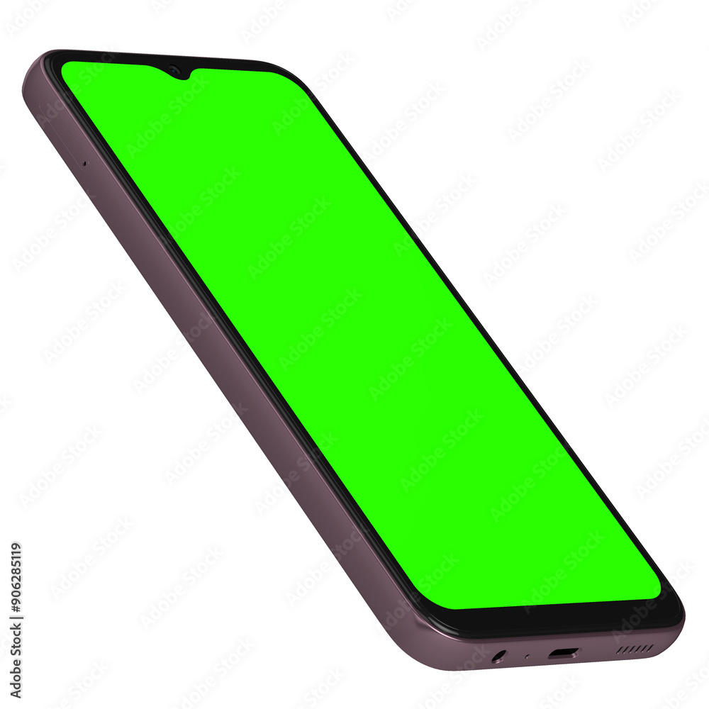 Greenscreen front phone screen leaned right Greenscreen front phone screen leaned right