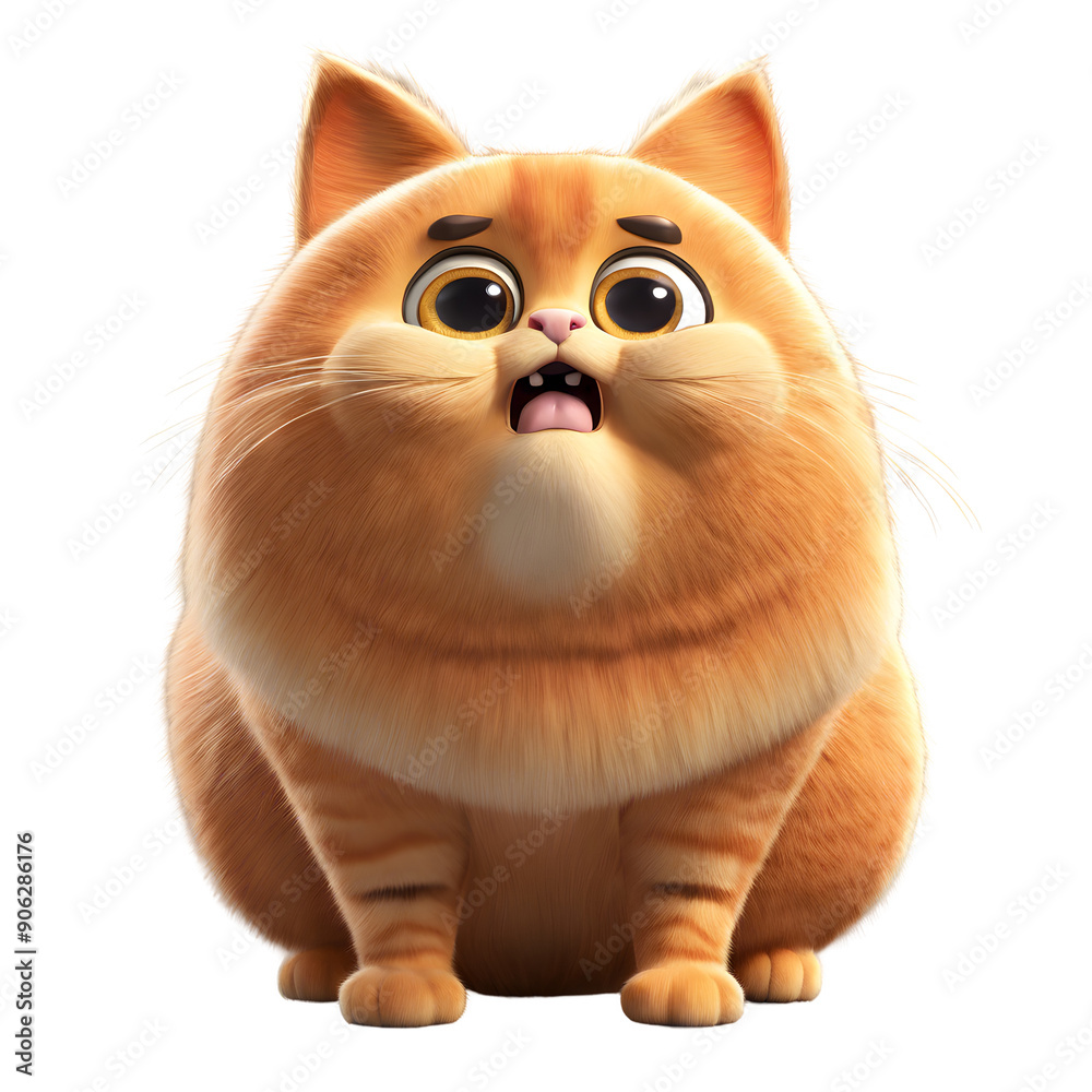 Cartoon cat with big eyes and a surprised expression. Cartoon cat with big eyes and a surprised expression.