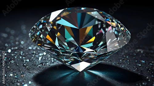 diamond on black background