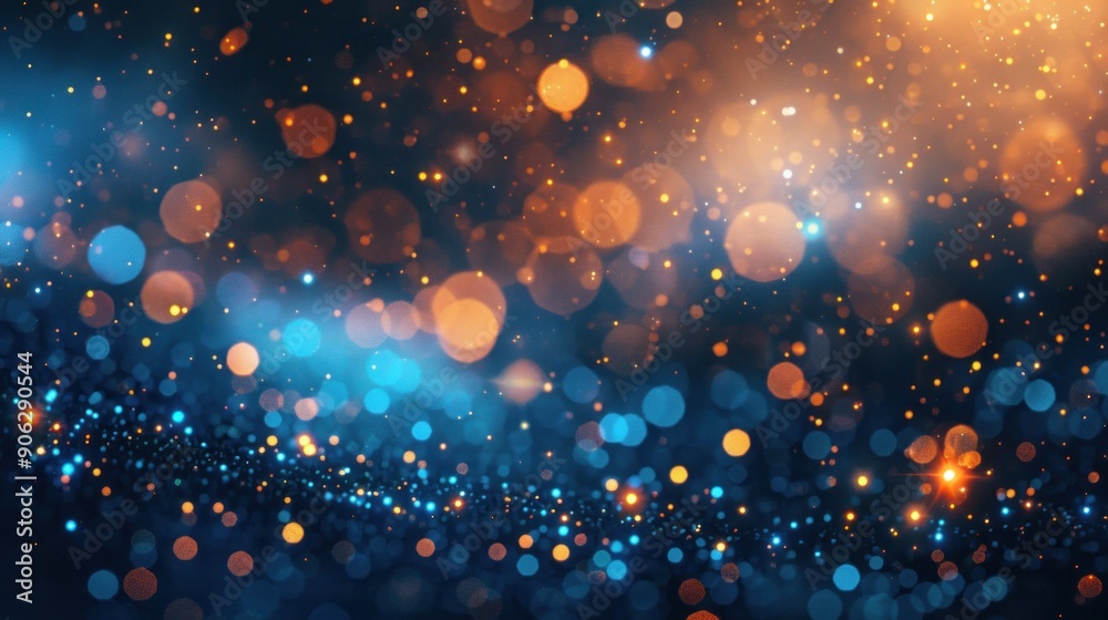 Abstract Blue and Orange Bokeh Background Abstract Blue and Orange Bokeh Background