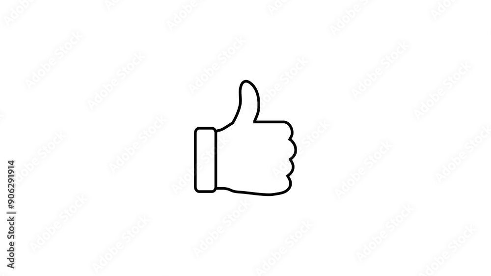 Good, like, thumbs up animation icon. Motion graphic design. 4k. Good, like, thumbs up animation icon. Motion graphic design. 4k.
