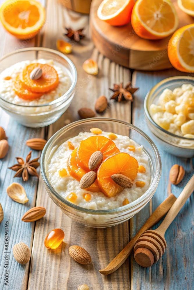 Fresh breakfast with yogurt and honey. Fresh breakfast with yogurt and honey.