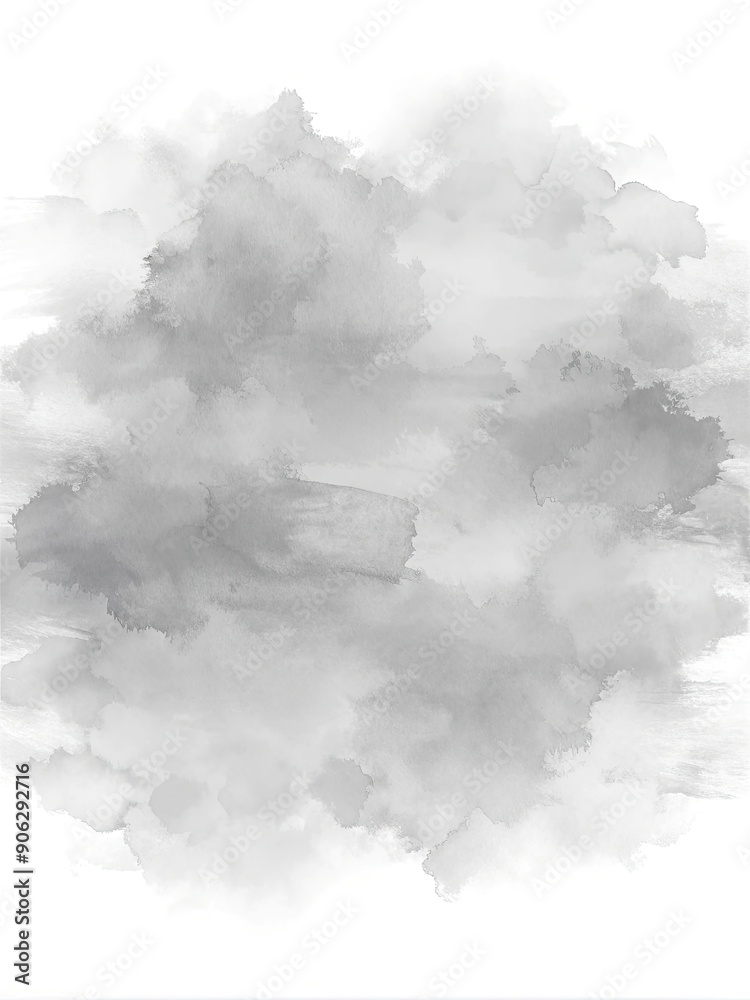 Obraz premium Light gray watercolor cloud texture.