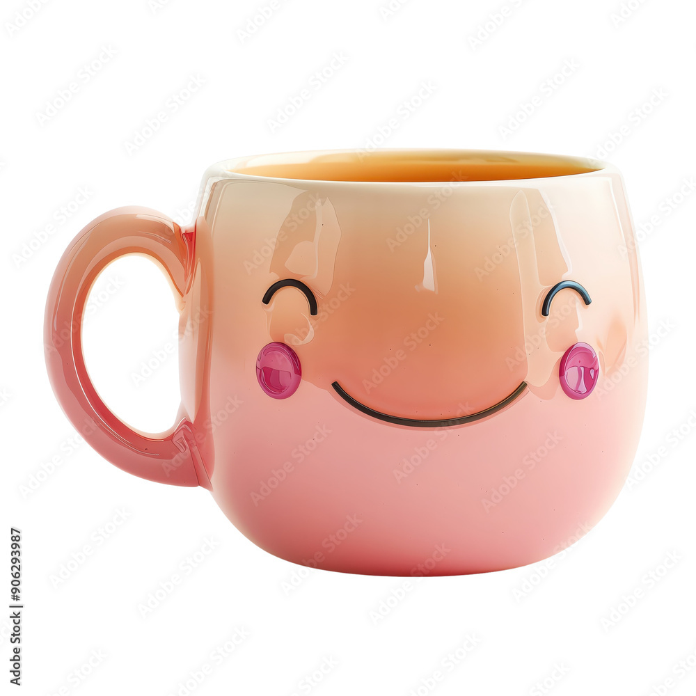 Cute ceramic mug with a smiling face, perfect for bringing joy to your morning coffee or tea time. Cute ceramic mug with a smiling face, perfect for bringing joy to your morning coffee or tea time.