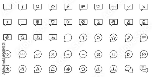 Chat and Messages - Premium Outlined Icon Pack