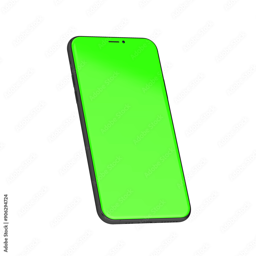 Phone leaned right clear perspective greenscreen Phone leaned right clear perspective greenscreen