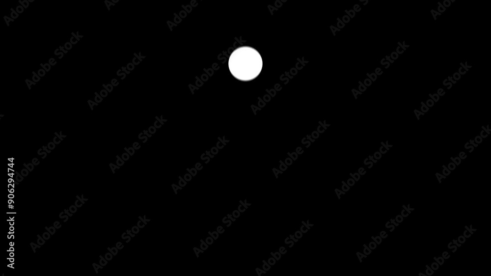 Dropped, bounce ball animation. Motion graphic design. 4k.