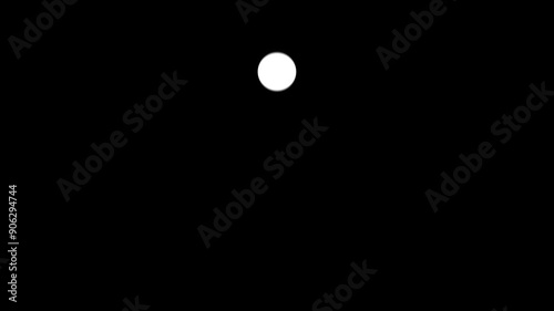 Dropped, bounce ball animation. Motion graphic design. 4k.