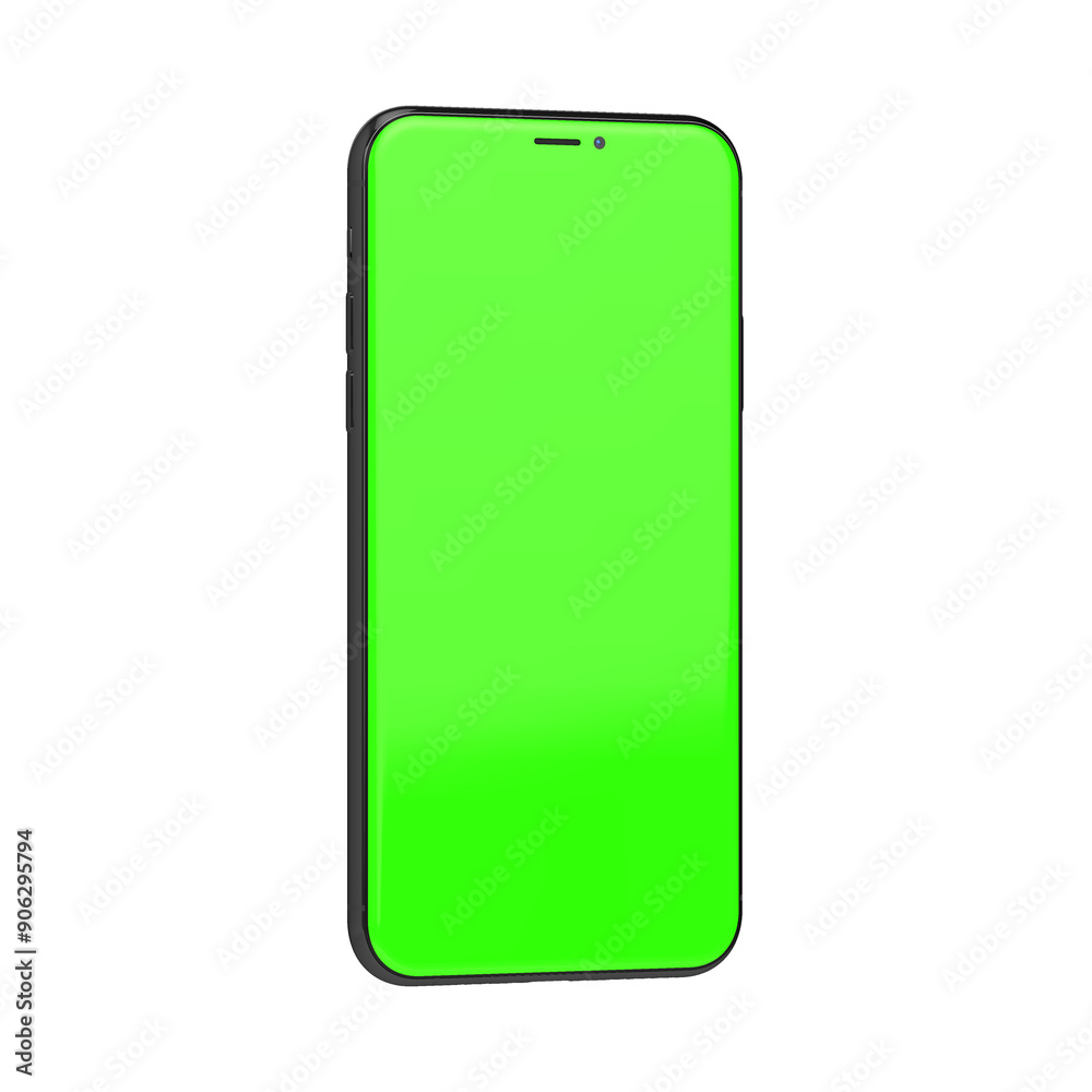 Phone right clear perspective greenscreen Phone right clear perspective greenscreen